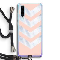 Marmeren pijlen: Huawei P30 Transparant Hoesje met koord