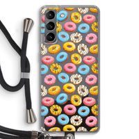 Pink donuts: Samsung Galaxy S21 Transparant Hoesje met koord