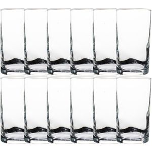 36x Stuks transparante drinkglazen 210 ml van glas