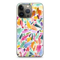 Watercolor Brushstrokes: iPhone 13 Pro Transparant Hoesje