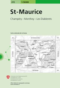 Wandelkaart - Topografische kaart 272 St-Maurice | Swisstopo