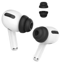 AHASTYLE PT99-2 1 paar voor Apple AirPods Pro 2 / AirPods Pro vervanging siliconen oordopjes Bluetooth oortelefoon oorkappen, maat L - zwart - thumbnail