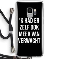 Meer verwacht - Zwart: Samsung Galaxy S9 Transparant Hoesje met koord Meer verwacht - Zwart: Samsung Galaxy S9 Transparant Hoesje met koord