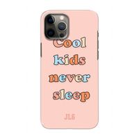 Cool Kids Never Sleep: Volledig geprint iPhone 12 Pro Hoesje