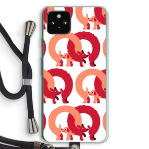 Dogs: Pixel 5a 5G Transparant Hoesje met koord