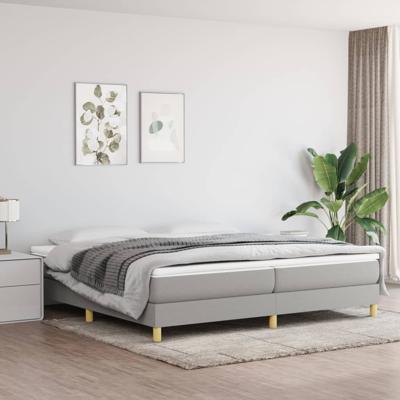 Bedframe zonder matras stof lichtgrijs 200x200 cm