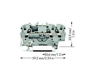 WAGO 2001-1301 Doorgangsklem 4.20 mm Spanveer Toewijzing: L Grijs 1 stuk(s)