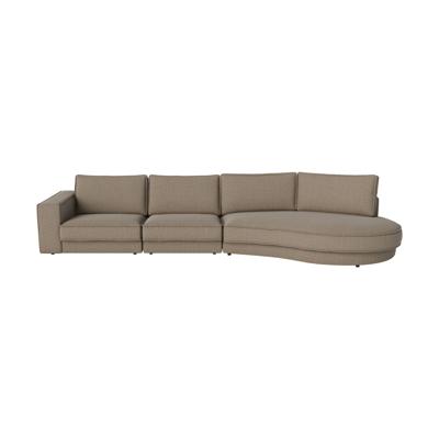 Bolia Noora 4-zits bank 400 cm open eind rond rechts Globa beige
