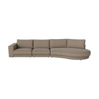 Bolia Noora 4-zits bank 400 cm open eind rond rechts Globa beige
