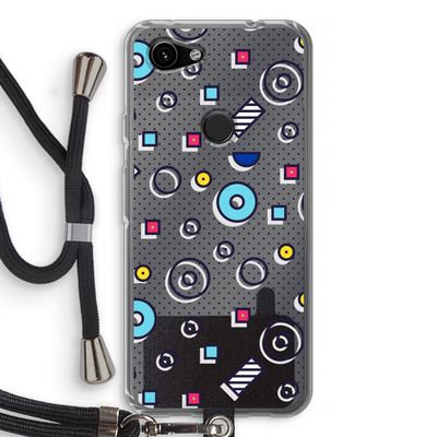 8-bit N°9: Pixel 3a Transparant Hoesje met koord