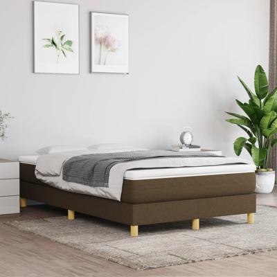 Bedframe zonder matras 120x200 cm stof donkerbruin