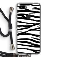 Zebra pattern: Pixel 3a Transparant Hoesje met koord