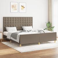 Bedframe zonder matras stof taupe 160x200 cm