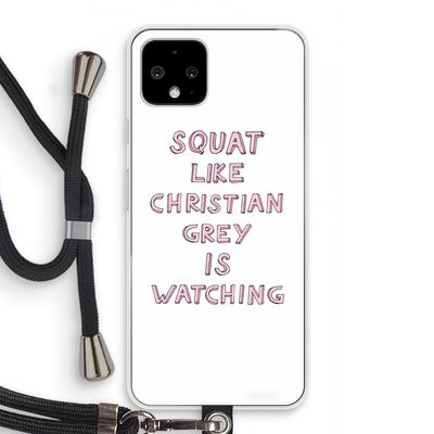 Christian Grey: Pixel 4 Transparant Hoesje met koord