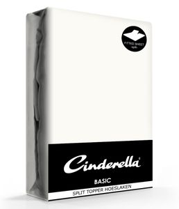 Cinderella Splittopper Hoeslaken Basic Percaline Ivory-200 x 210 cm