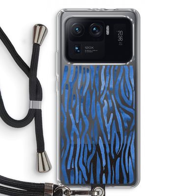 Blauwe nerven: Xiaomi Mi 11 Ultra Transparant Hoesje met koord