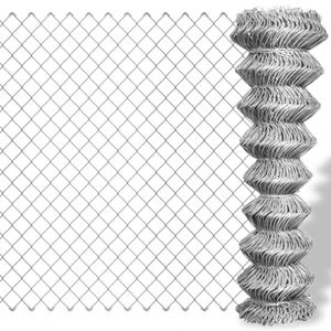 VidaXL Gaashek 25x1,25 m gegalvaniseerd staal zilverkleurig
