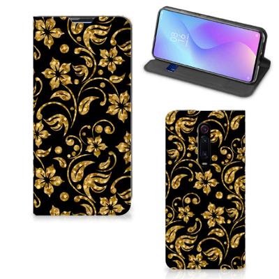 Xiaomi Redmi K20 Pro Smart Cover Gouden Bloemen Xiaomi Redmi K20 Pro Smart Cover Gouden Bloemen