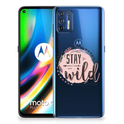 Motorola Moto G9 Plus Telefoonhoesje met Naam Boho Stay Wild Motorola Moto G9 Plus Telefoonhoesje met Naam Boho Stay Wild