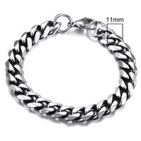 Stalen heren armband LGT JWLS Gourmette schakel Vintage 11mm