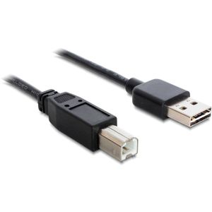 DeLOCK 0.5m, USB2.0-A/USB2.0-B USB-kabel 0,5 m USB A USB B Zwart