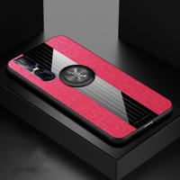 Voor vivo V11/X21S XINLI stiksels doek textuur schokbestendig TPU beschermhoes met ring houder (rood)