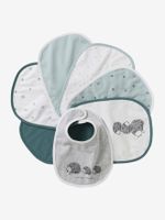 Set van 7 babyslabbetjes egel Set van 7 babyslabbetjes egel