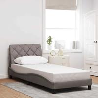 Bedframe zonder matras 90x200 cm stof taupe