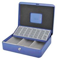 Geldkist pavo met muntsorteerbak 300x240x90mm bl