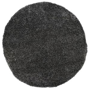 Hoogpolig Vloerkleed Shaggy Plus 959 Grey-Ø 200 cm