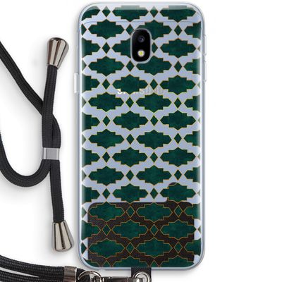 Moroccan tiles: Samsung Galaxy J3 (2017) Transparant Hoesje met koord