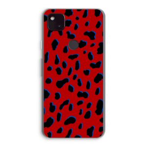 Red Leopard: Google Pixel 4a 5G Transparant Hoesje