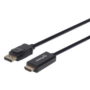 Manhattan 153195 DisplayPort-kabel DisplayPort / HDMI Adapterkabel DisplayPort-stekker, HDMI-A-stekker 1.00 m Zwart