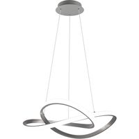 LED Hanglamp - Hangverlichting - Trion Corcy - 27.5W - Natuurlijk Wit 4000K - Dimbaar - Rond - Mat Nikkel - Aluminium - thumbnail