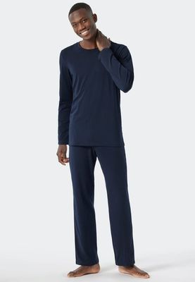 Schiesser Schiesser Pyjama Long dark blue 178116 56/XXL