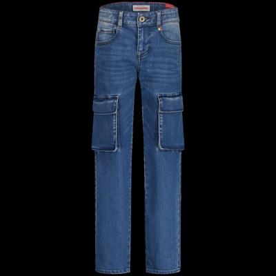 Vingino winter jeans broek jongens - blauw - Paolo Cargo - straight fit