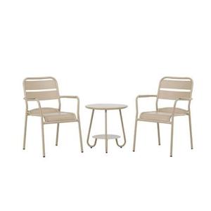 Nest outdoor Caro Aluminium Bistroset 3 Delig - Beige