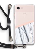 A touch of peach: Pixel 3 XL Transparant Hoesje met koord