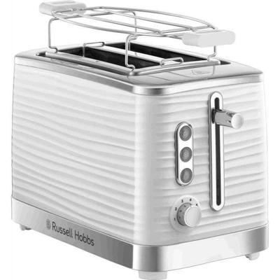 Russell Hobbs 24370-56 Inspire XL Toaster-broodrooster, bruiningscontrole, ontdooien, opwarmen, bakverwarmer - wit