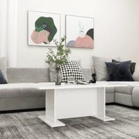 Salontafel 103,5x60x40 cm bewerkt hout wit Salontafel 103,5x60x40 cm bewerkt hout wit