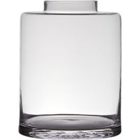 Transparante luxe vaas/vazen van glas 25 x 19 cm - thumbnail