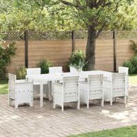 Tuin Tafel Wit 250x100x73 cm van Poly Rattan
