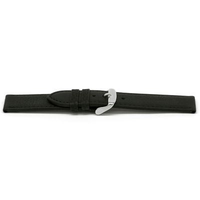 Horlogeband Universeel I129 Leder Zwart 24mm