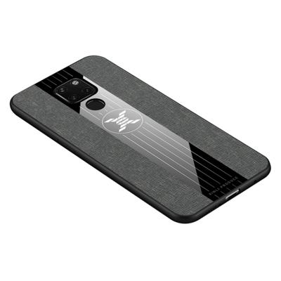 Voor Huawei mate 20 XINLI stiksels doek Textue schokbestendige TPU beschermhoes (grijs)