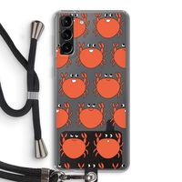 Krab: Samsung Galaxy S21 Plus Transparant Hoesje met koord