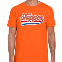 Topper sierlijke wimpel t-shirt oranje voor heren - EK/WK - Koningsdag shirts - thumbnail