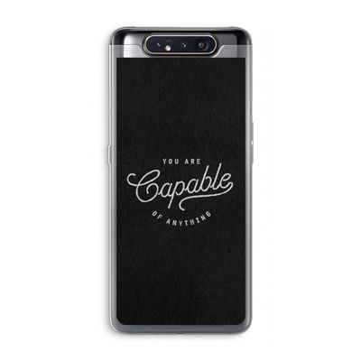 Capable: Samsung Galaxy A80 Transparant Hoesje