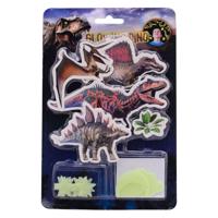 Johntoy Glow in the dark dino muurstickers - thumbnail