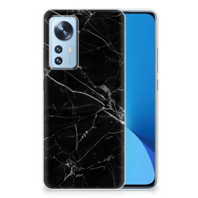 Xiaomi 12 | 12X | TPU | Siliconen hoesje | Marmer Zwart - Origineel Cadeau Vader