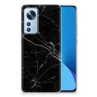 Xiaomi 12 | 12X | TPU | Siliconen hoesje | Marmer Zwart - Origineel Cadeau Vader